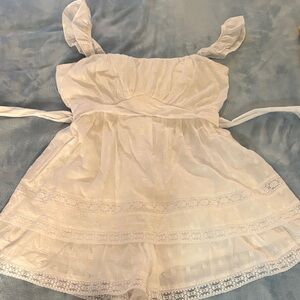 Altar'd State White Lace Jumpsuit